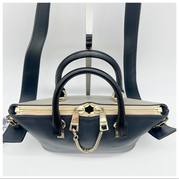 CHLOE Mini Baylee Two Tone Leather Satchel - Picture 3 of 14